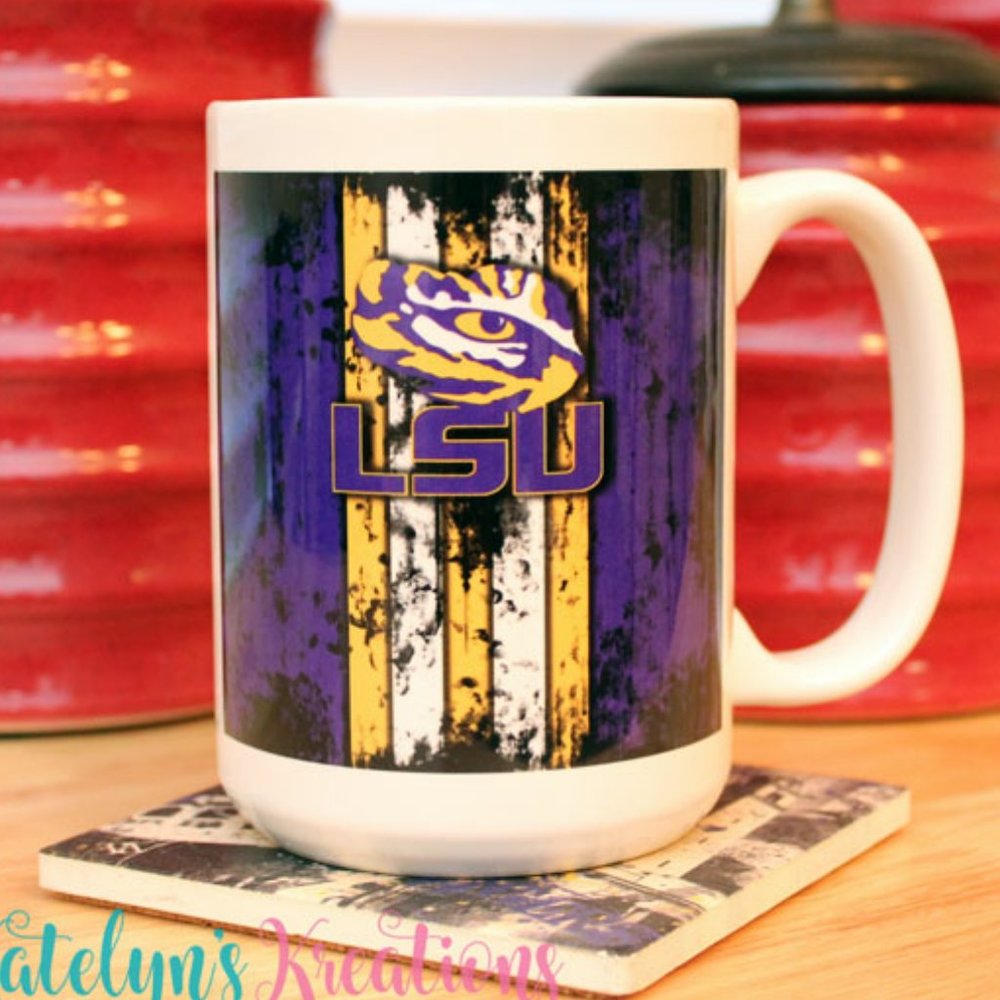 NEW LSU Tiger Mug - 15oz Ceramic Coffee Mug RTS